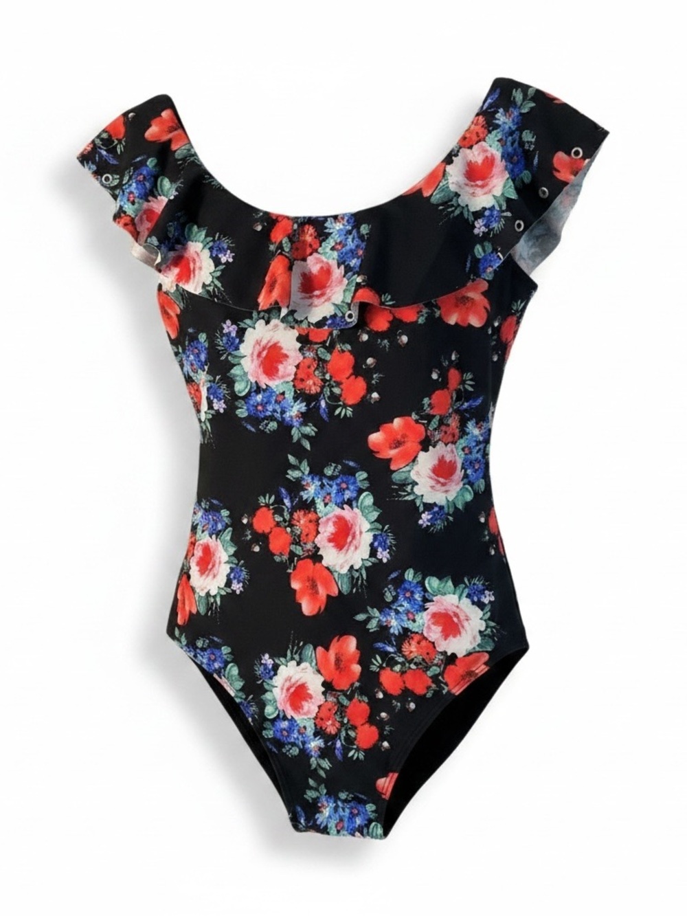 Floral Off Shoulder One Piece Swimsu